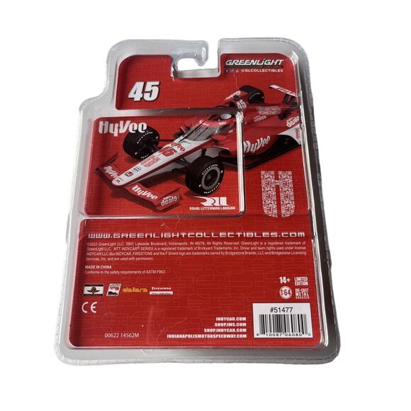 2022 • Greenlight x HyVEE • #45 RLL NTT Indycar Series • Cross-Posted • Firm - Picture 2 of 3